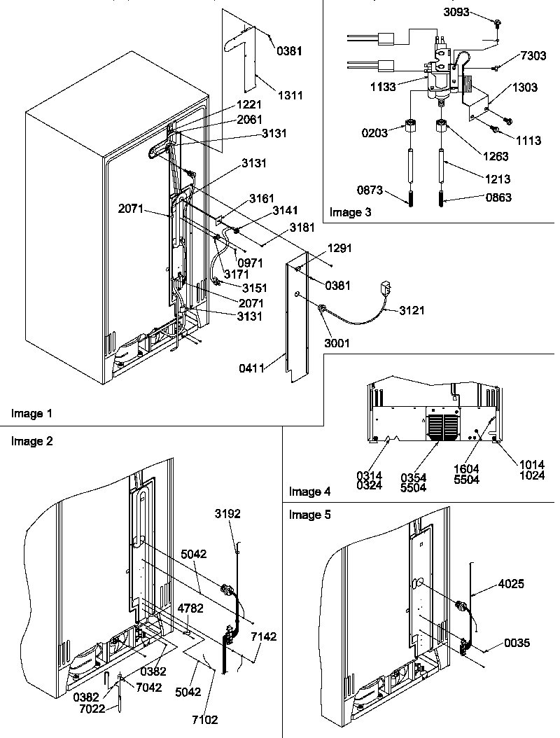 Amana SRD522TW-P1309903WW cabinet back diagram