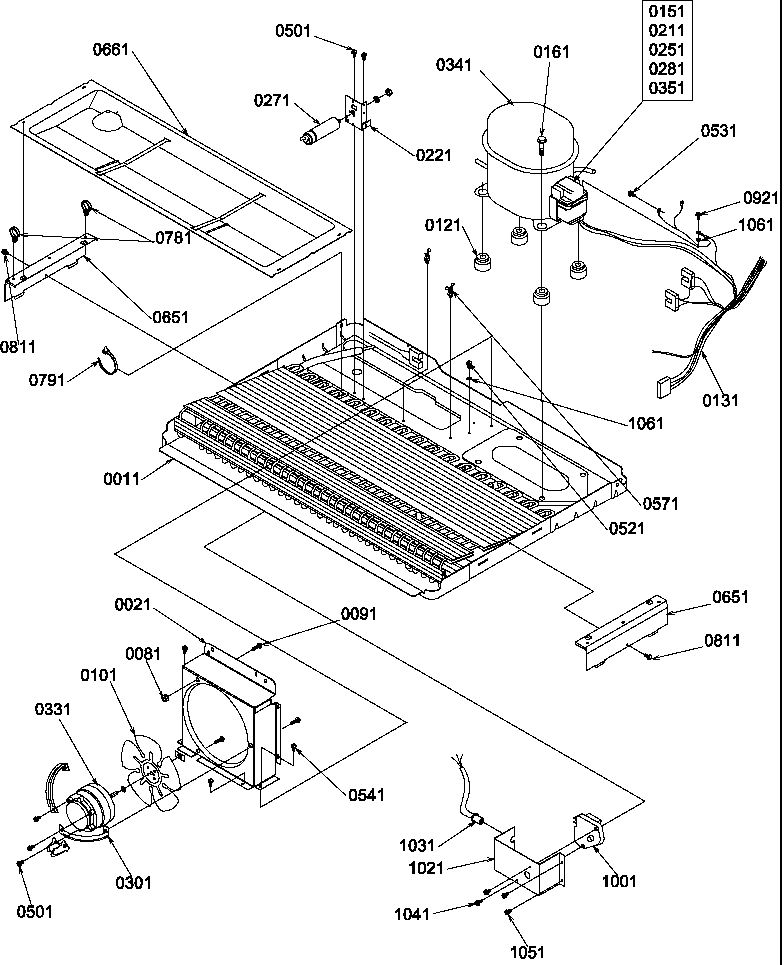 Amana SRD522TW-P1309903WW machine compartment diagram