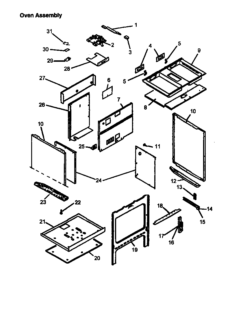 Amana CC12HRE-P1133347N panel assembly diagram