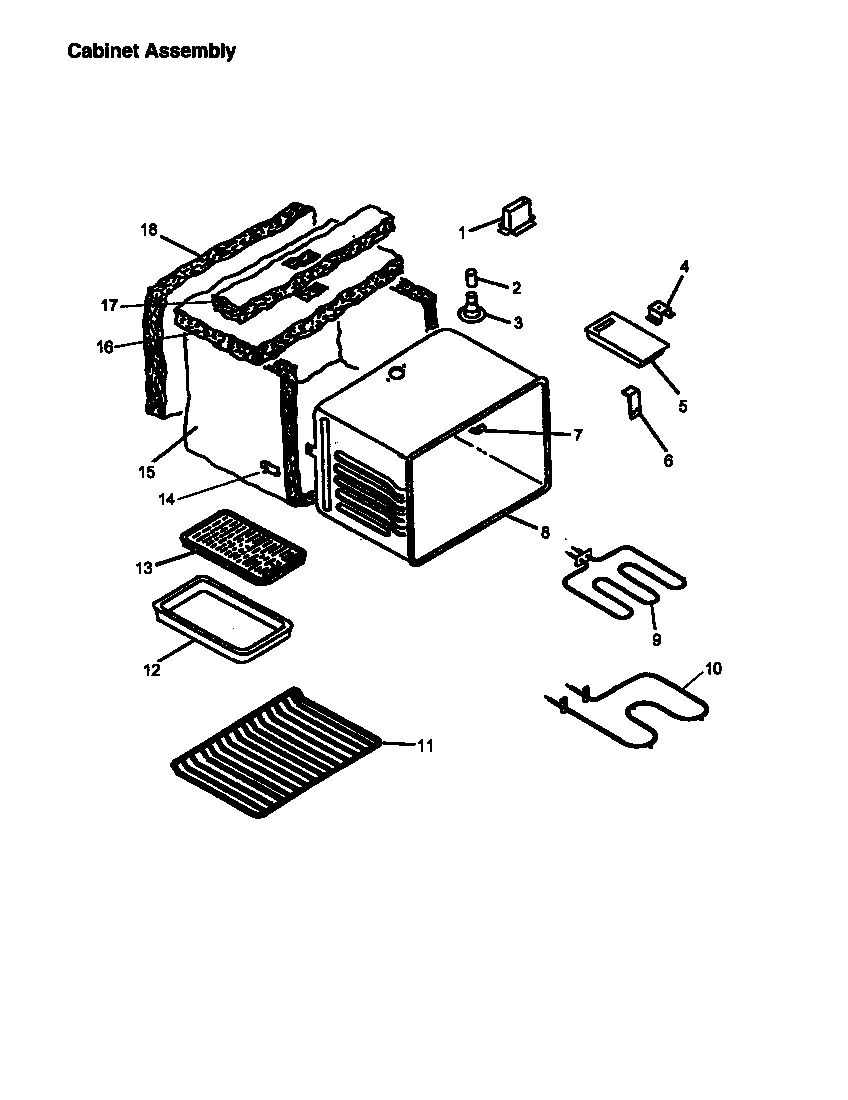 Amana CC12HRE-P1133347N cabinet assembly diagram