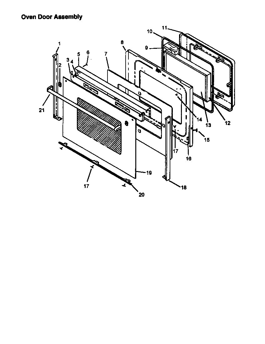 Amana CC12HRE-P1133347N oven door assembly diagram