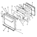 Amana FDC2502D/P1132326ND oven door, frameless diagram