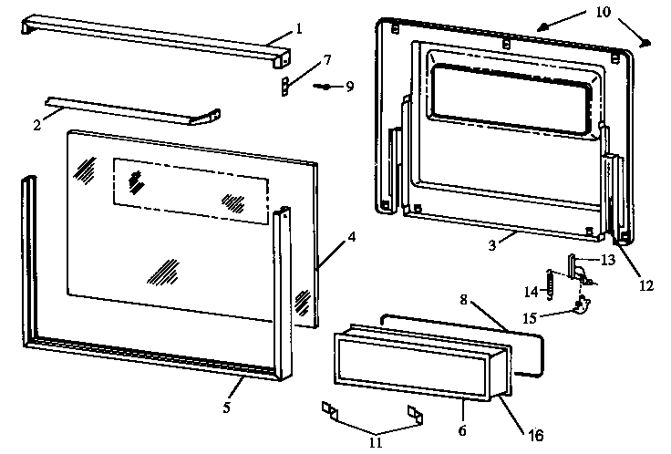 Caloric RWS202UD/P1132441N glass oven door (rws-rxs) diagram