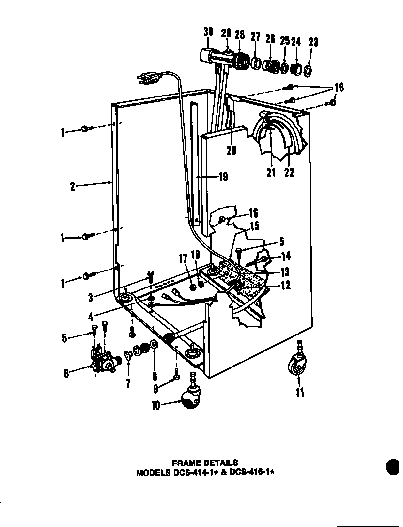 Caloric DUS-406-19 frame details diagram