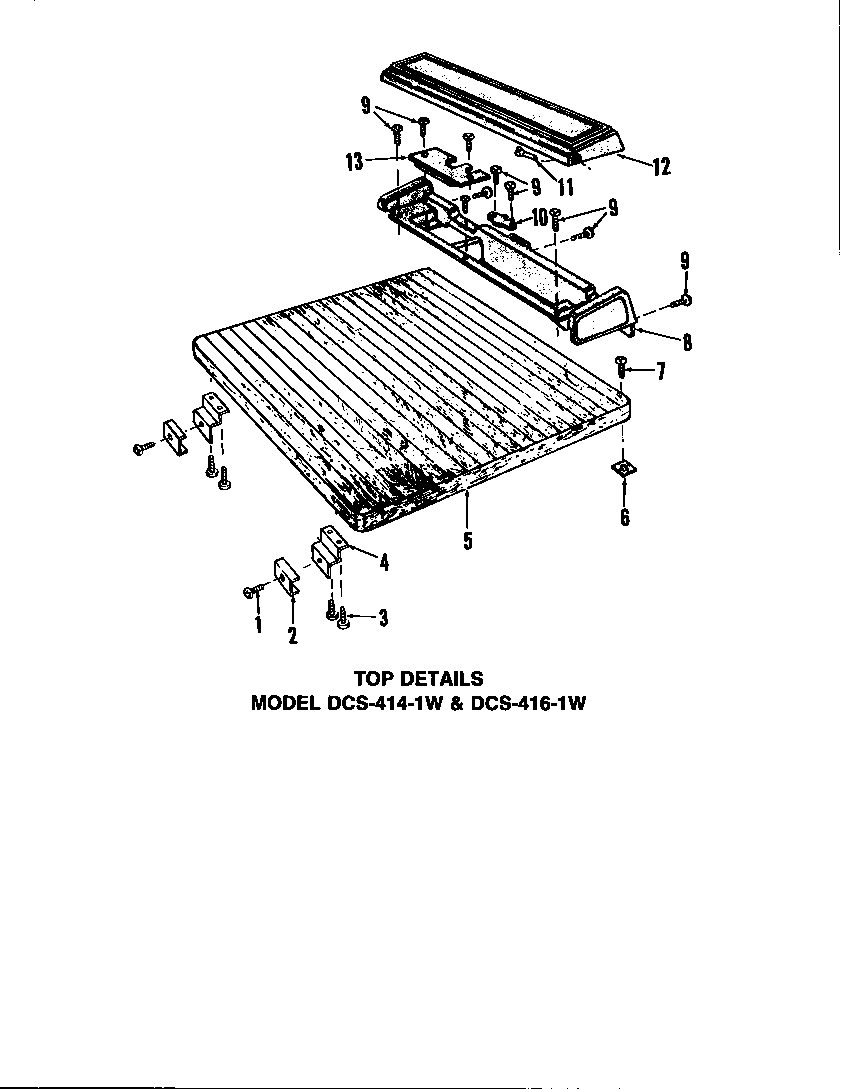 Caloric DUS-406-19 top details diagram