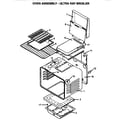 Caloric RSF320OW-P1141255N oven assembly - ultra ray broiler diagram