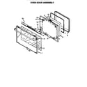 Caloric RSF320OL-P1141264N oven door assembly diagram