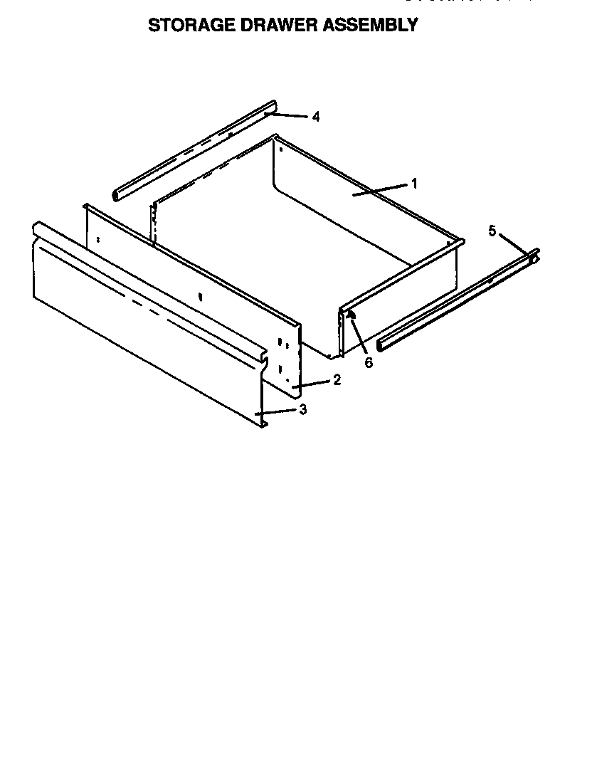 Caloric RSF3410UL-P1141257N storage drawer assembly diagram