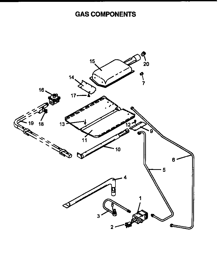 Caloric RSF3410UL-P1141257N gas components diagram