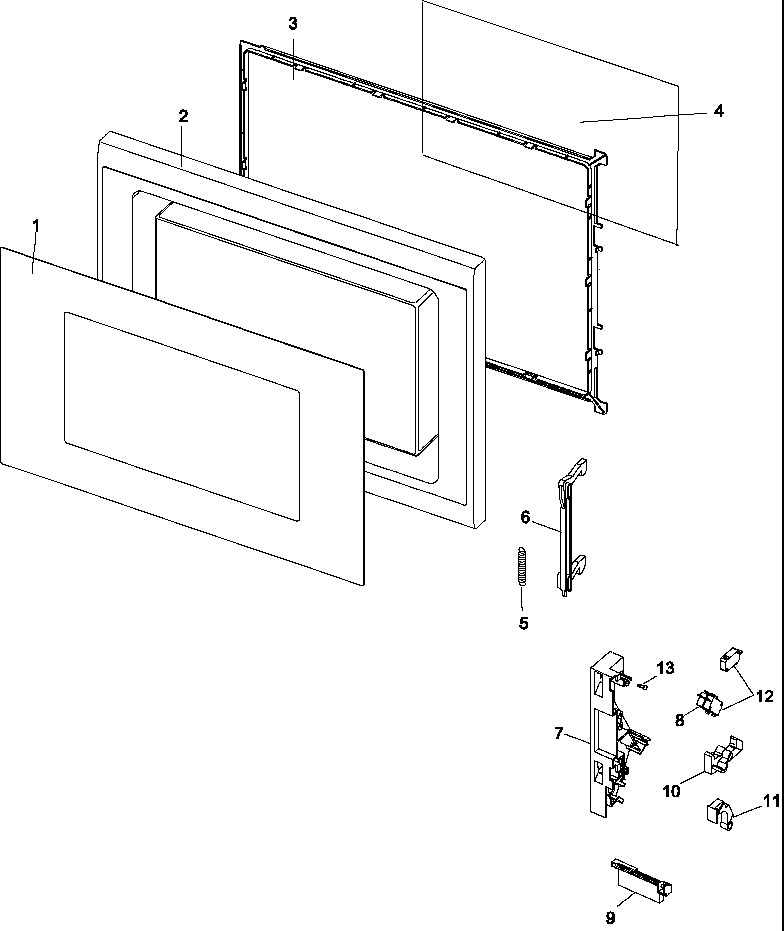 Amana FE116T-P1178809M door diagram