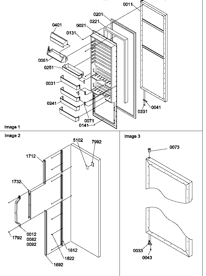 Amana SX322S2L-P1307303WL refrigerator door diagram