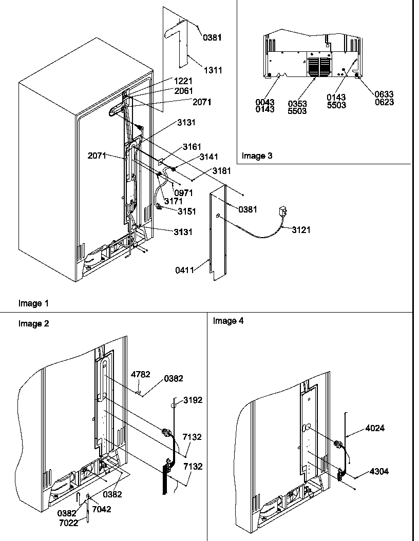 Amana SX322S2L-P1307303WL cabinet back diagram