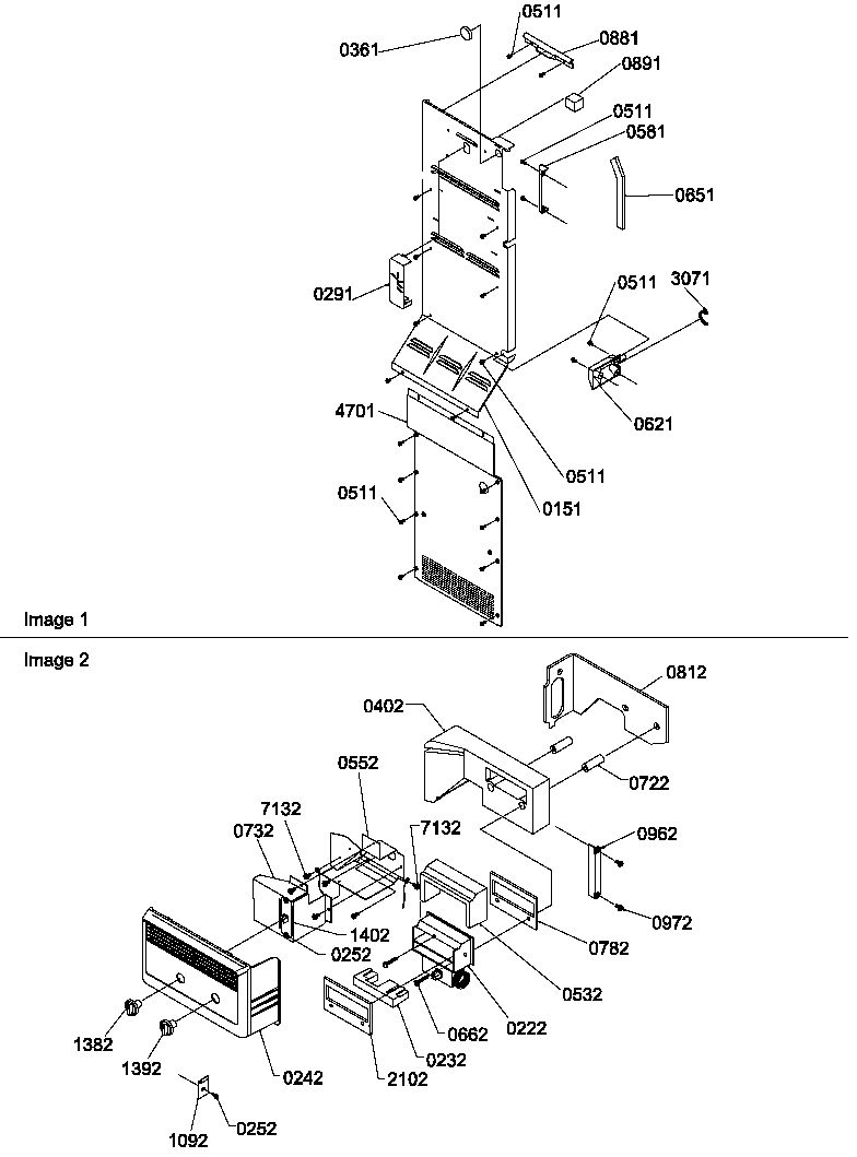 Amana SX322S2L-P1307303WL control assy diagram