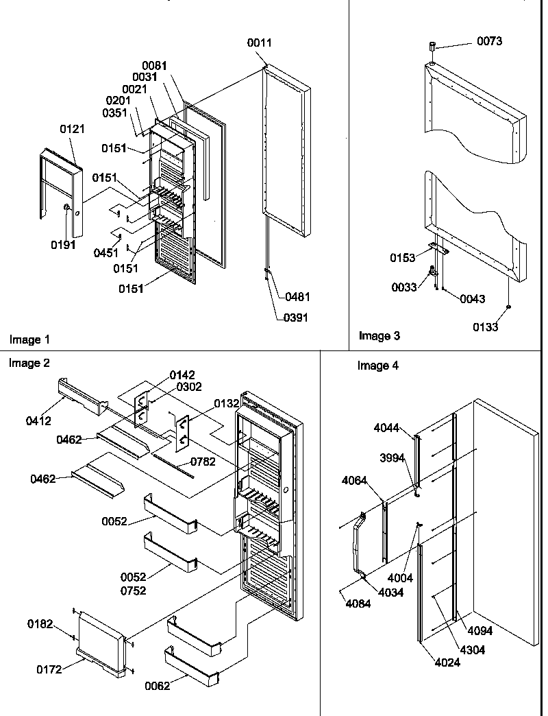 Amana SRD327S3W-P1307105WW refrigerator door diagram