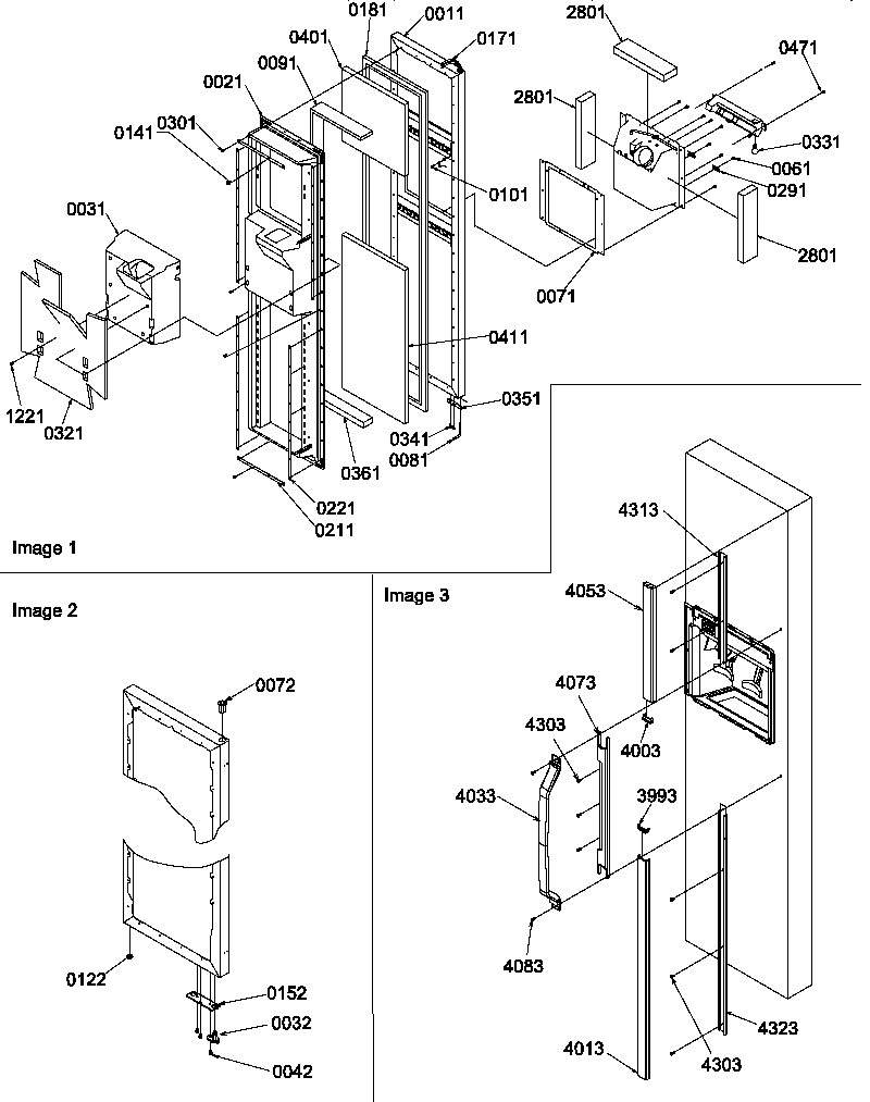 Amana SRD327S3W-P1307105WW freezer door diagram
