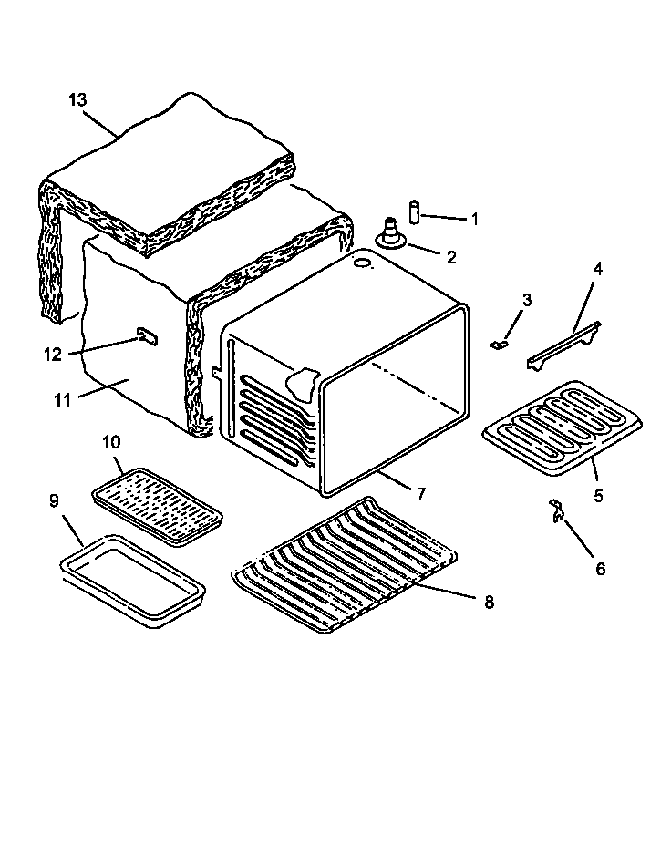 Amana CARR630W/P1143409NW cavity diagram