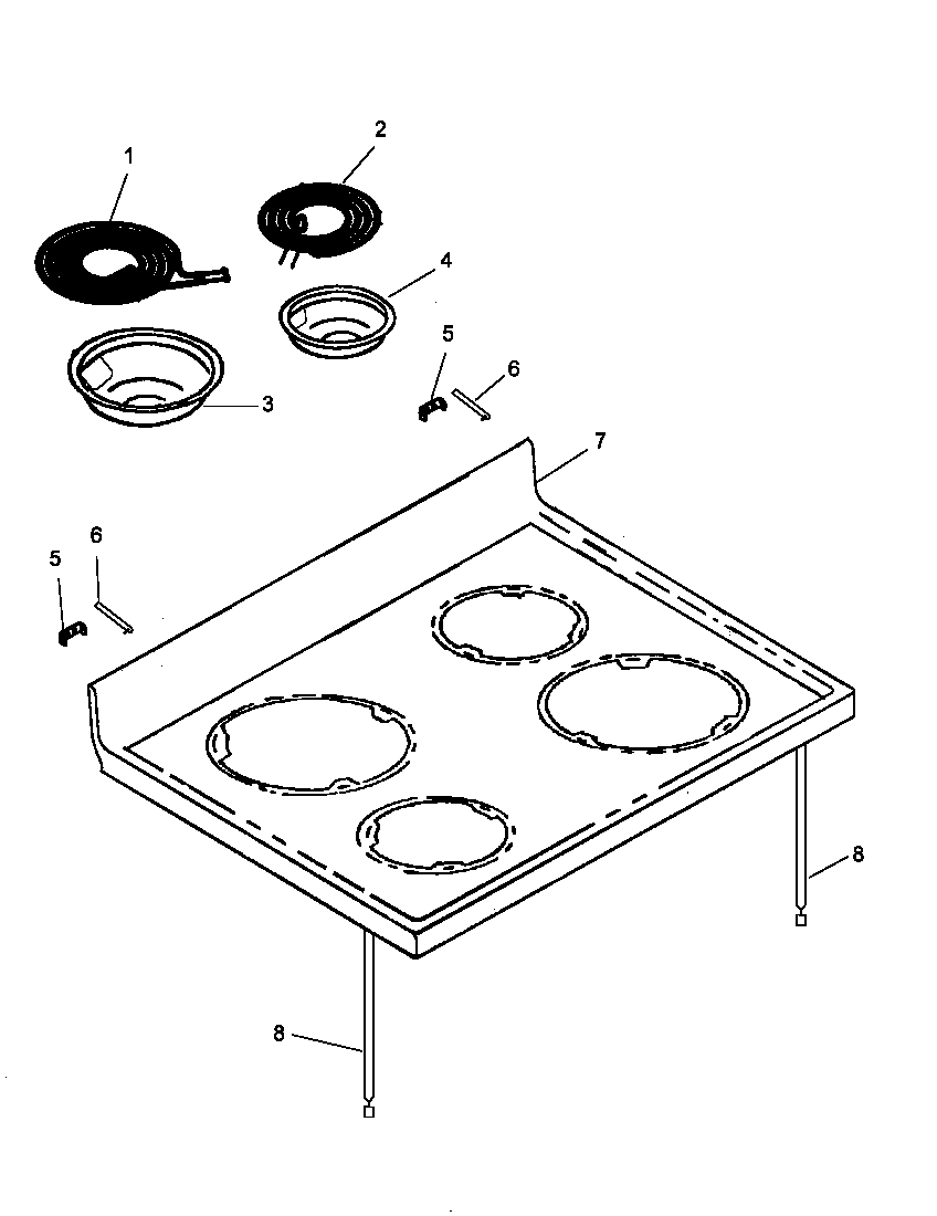 Amana CARR630W/P1143409NW main top diagram
