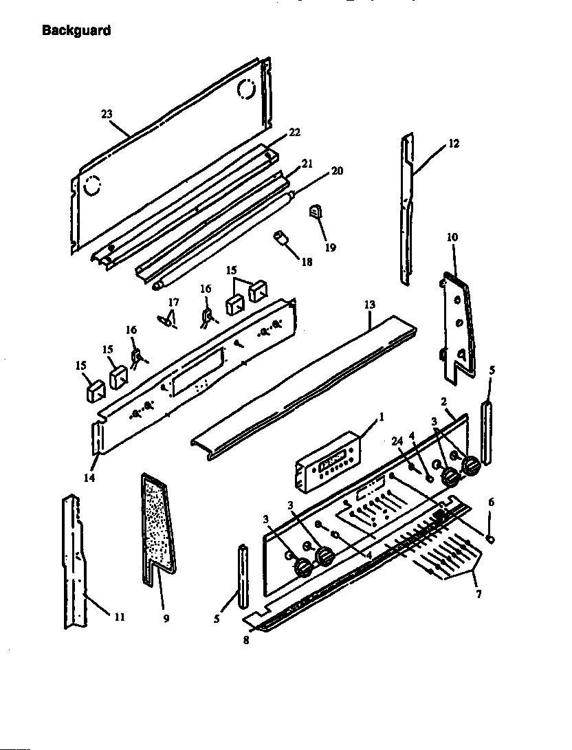 Amana CARR630W/P1143409NW backguard diagram