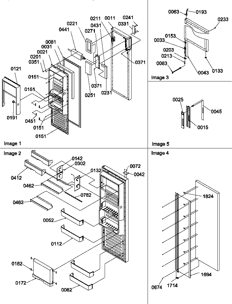 Amana SRDE327S3E-P1307106WE refrigerator door diagram
