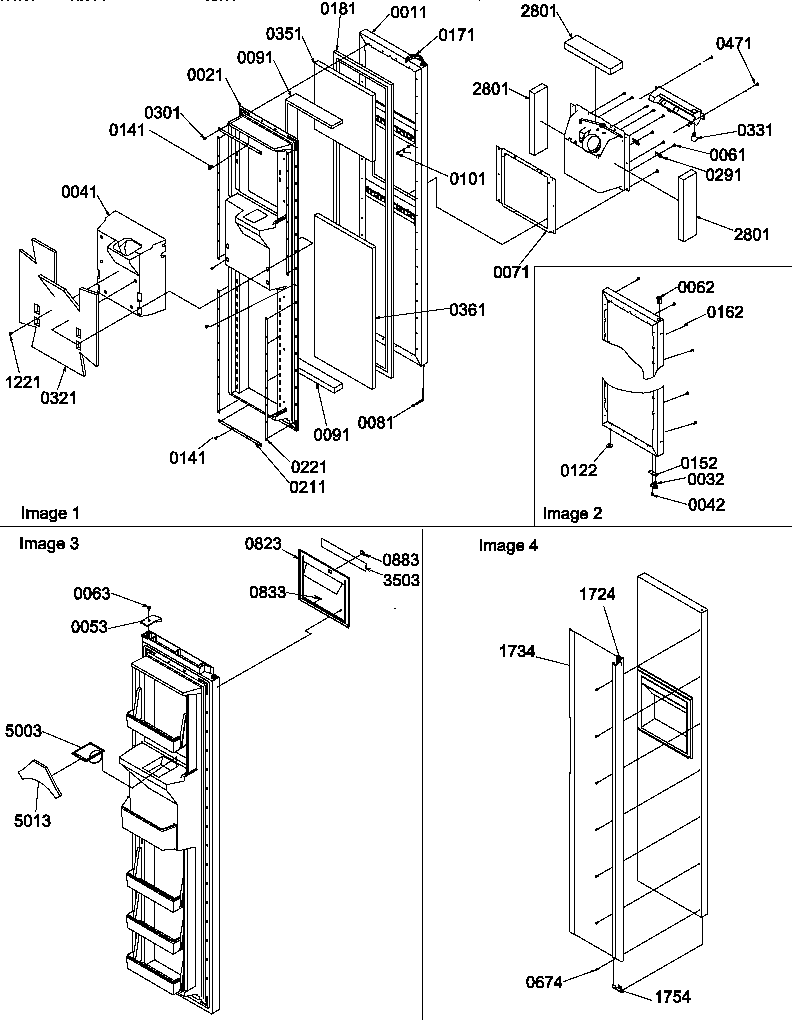 Amana SRDE327S3E-P1307106WE freezer door diagram