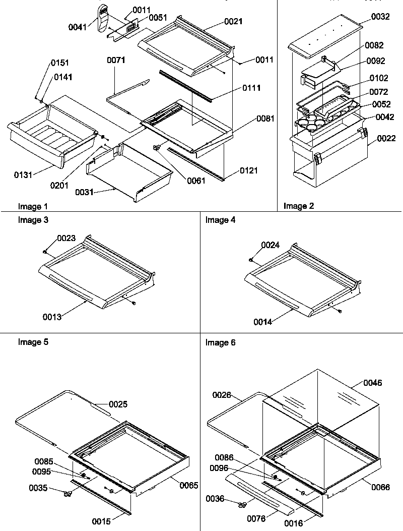 Amana SRDE327S3E-P1307106WE deli, shelves, crisper assemblies and accessories diagram