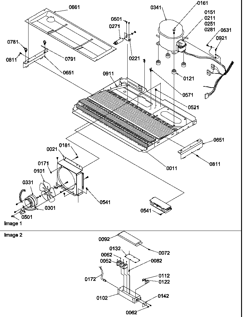 Amana SRDE327S3E-P1307106WE machine compartment diagram