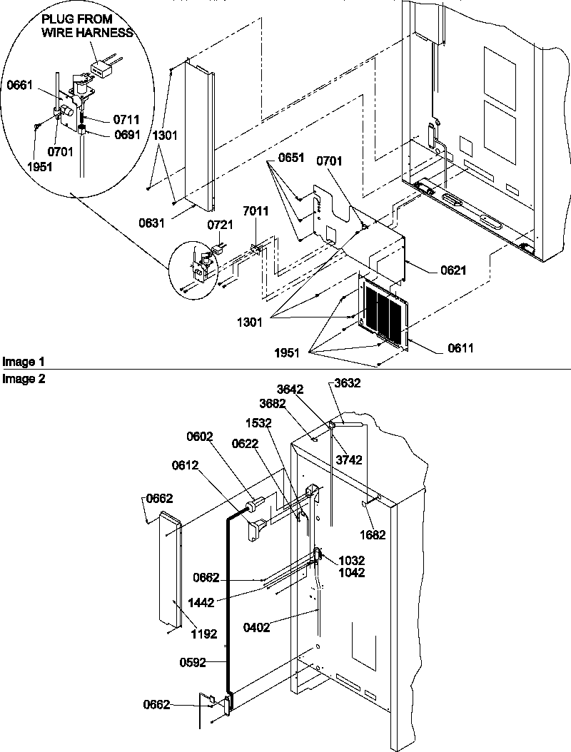 Amana TR18V1W-P1303104WW cabinet back diagram