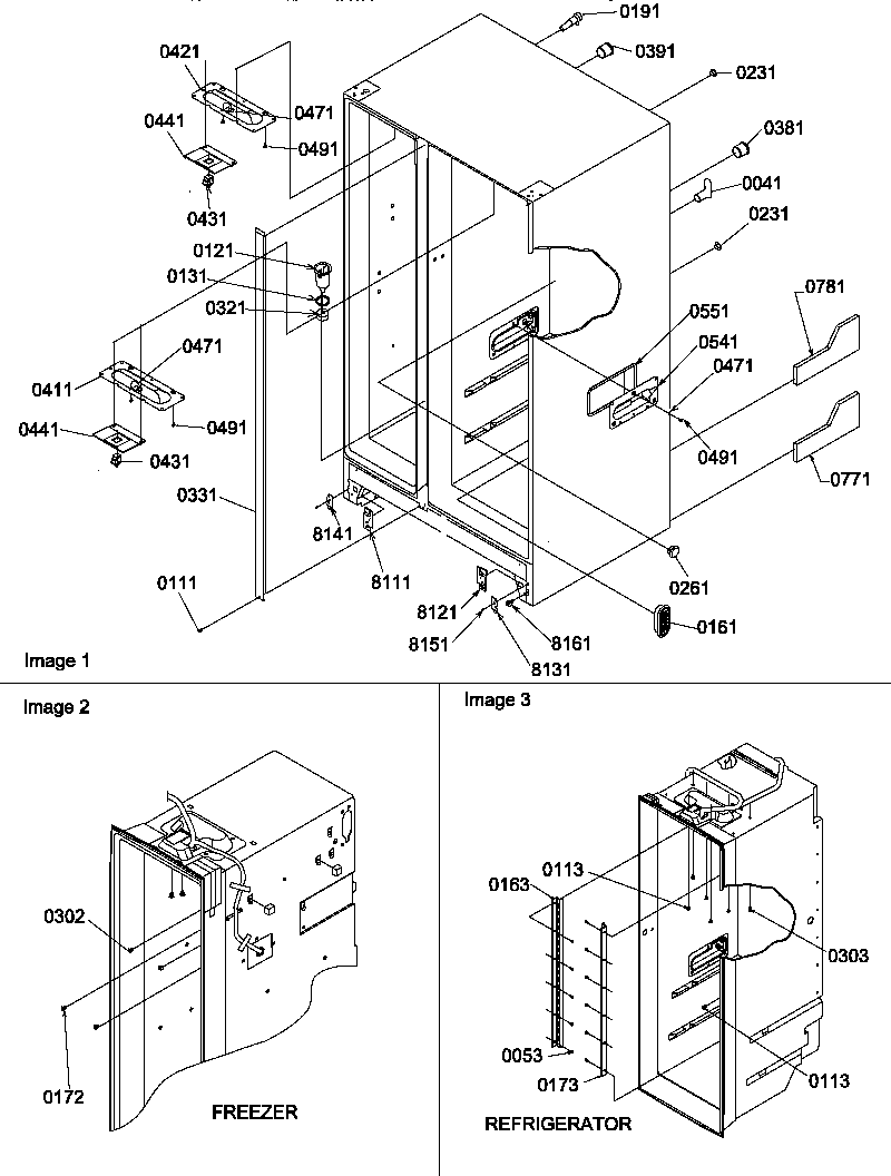 Amana SS25TE-P1194004WE cabinet parts diagram