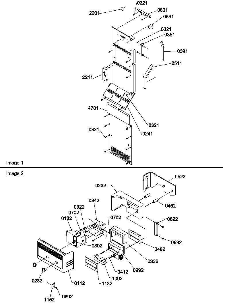 Amana SS25TE-P1194004WE control assy diagram