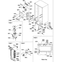 Amana SX25SE-P1190211WE drain system, rollers, and evaporator assy diagram