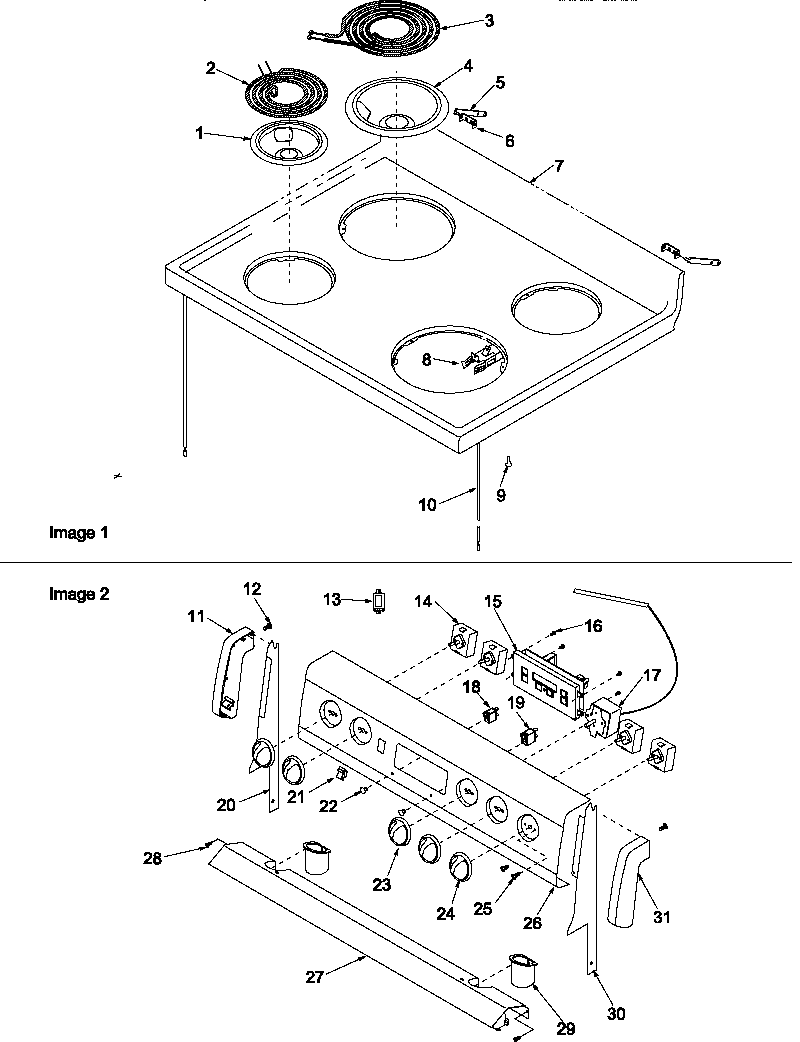 Amana ARR6200L-P1143426NL main top and backguard diagram