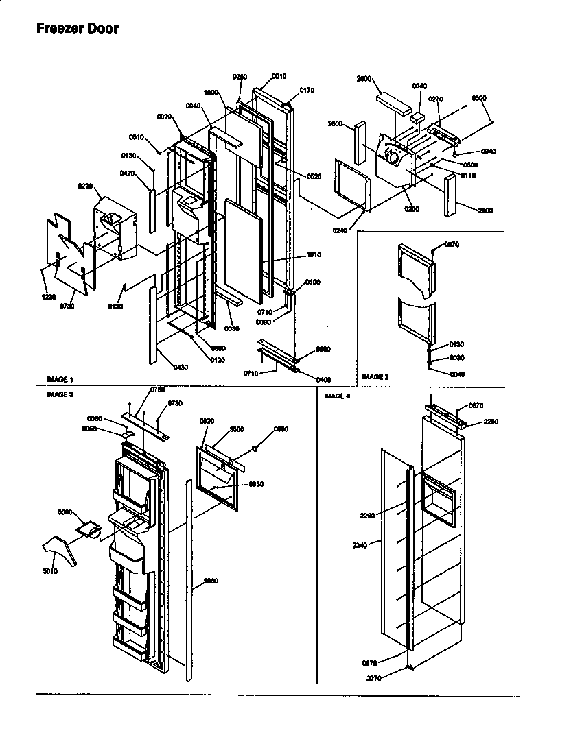 Amana SBD20S4L-P1190004WL freezer door diagram