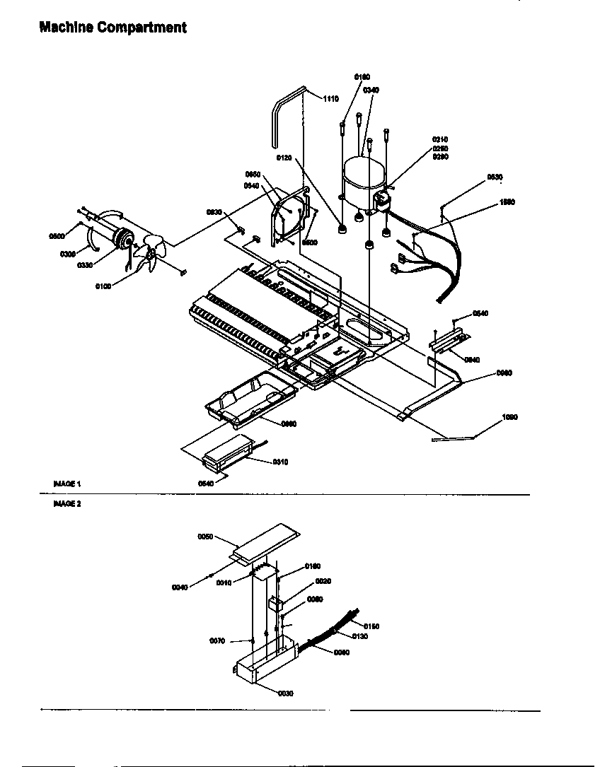 Amana SBD20S4L-P1190004WL machine compartment diagram