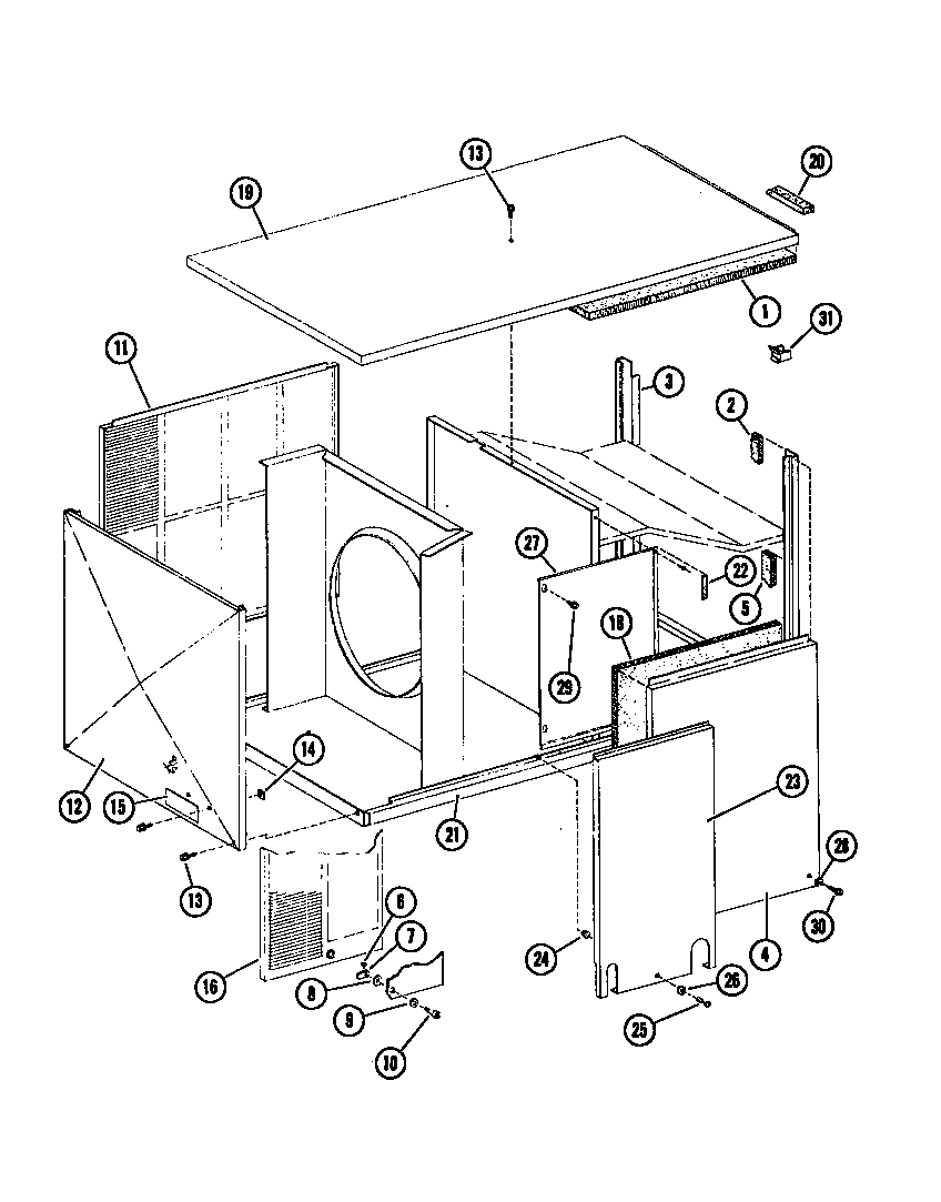 Amana EPH03600-1A/P67220-3C cabinet diagram