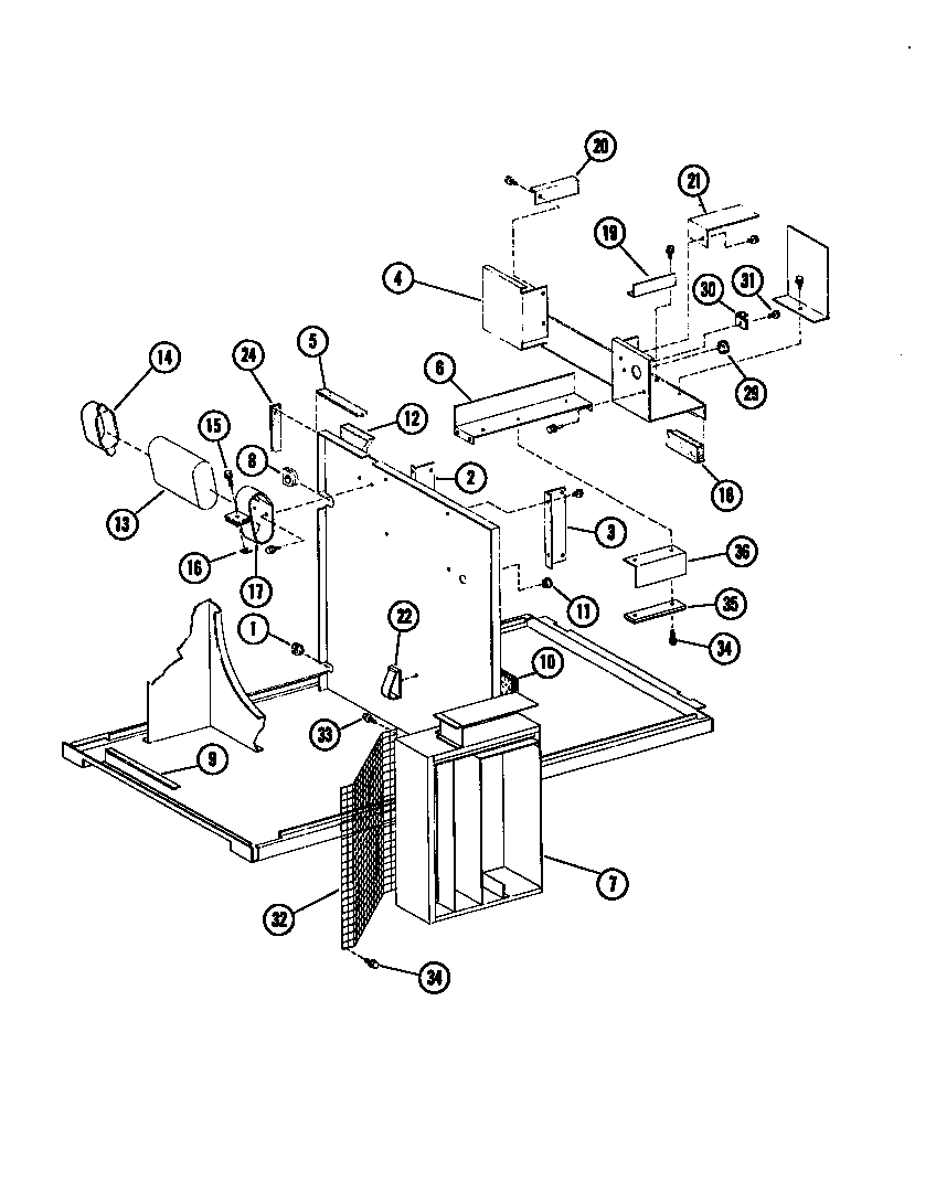 Amana EPH03600-1A/P67220-3C support brackets diagram