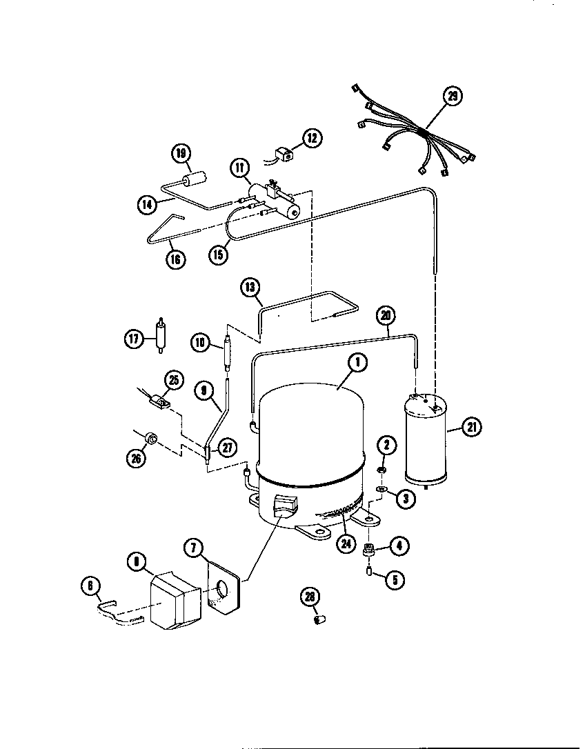 Amana EPH03600-1A/P67220-3C compressor diagram