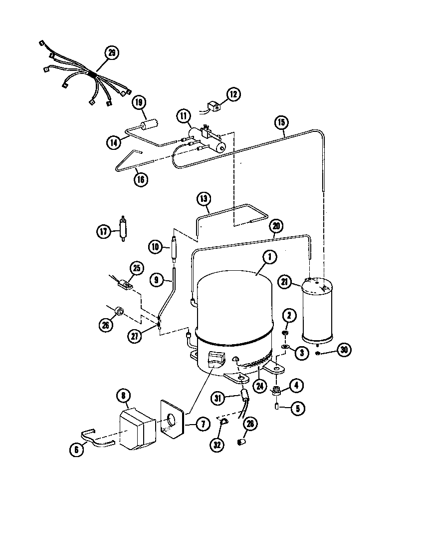 Amana EPH03600-1A/P67220-3C compressor diagram