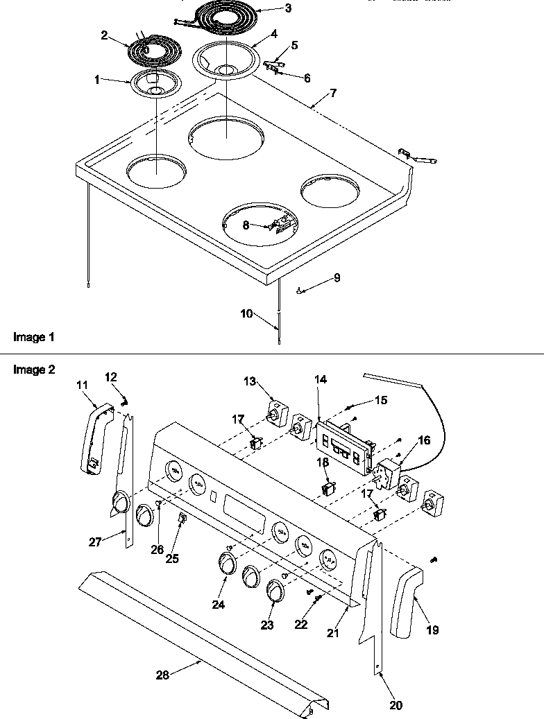 Amana ARR6300WW/P1143428NWW main top and backguard diagram