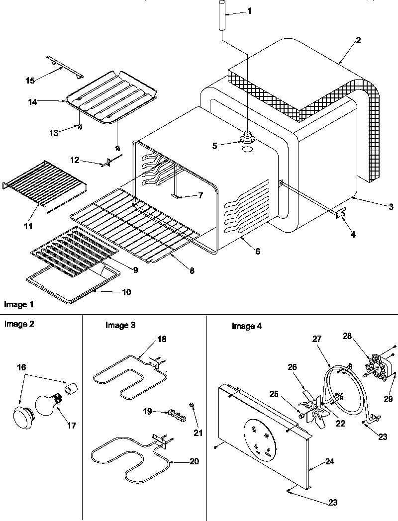 Amana ZRRSC8050WW-P1130671NWW cavity diagram