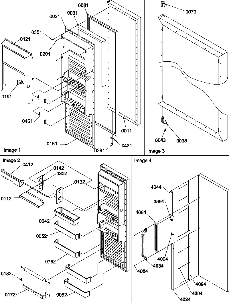 Amana SRD22S3L-P1190327WL refrigerator door diagram