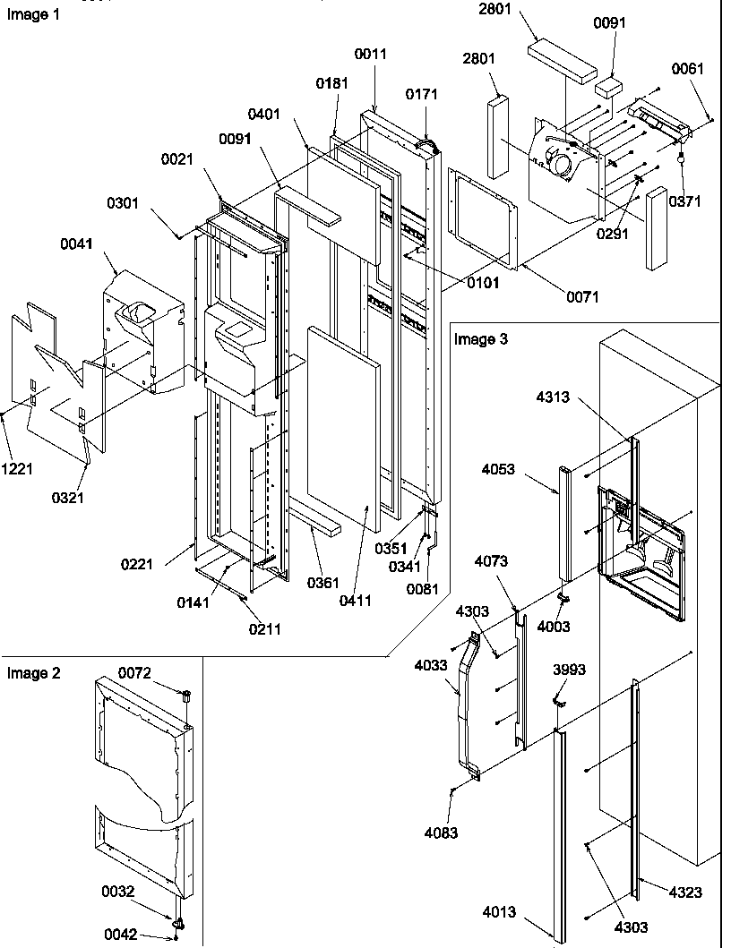 Amana SRD22S3L-P1190327WL freezer door diagram