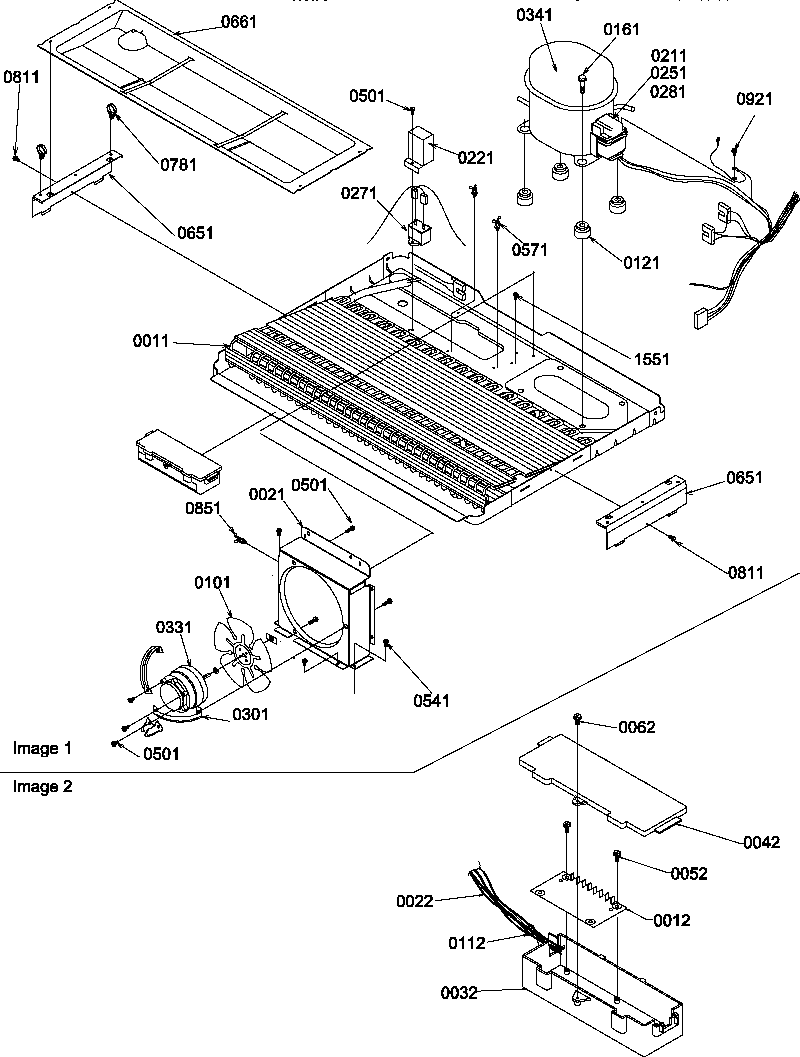 Amana SRD22S3L-P1190327WL machine compartment diagram