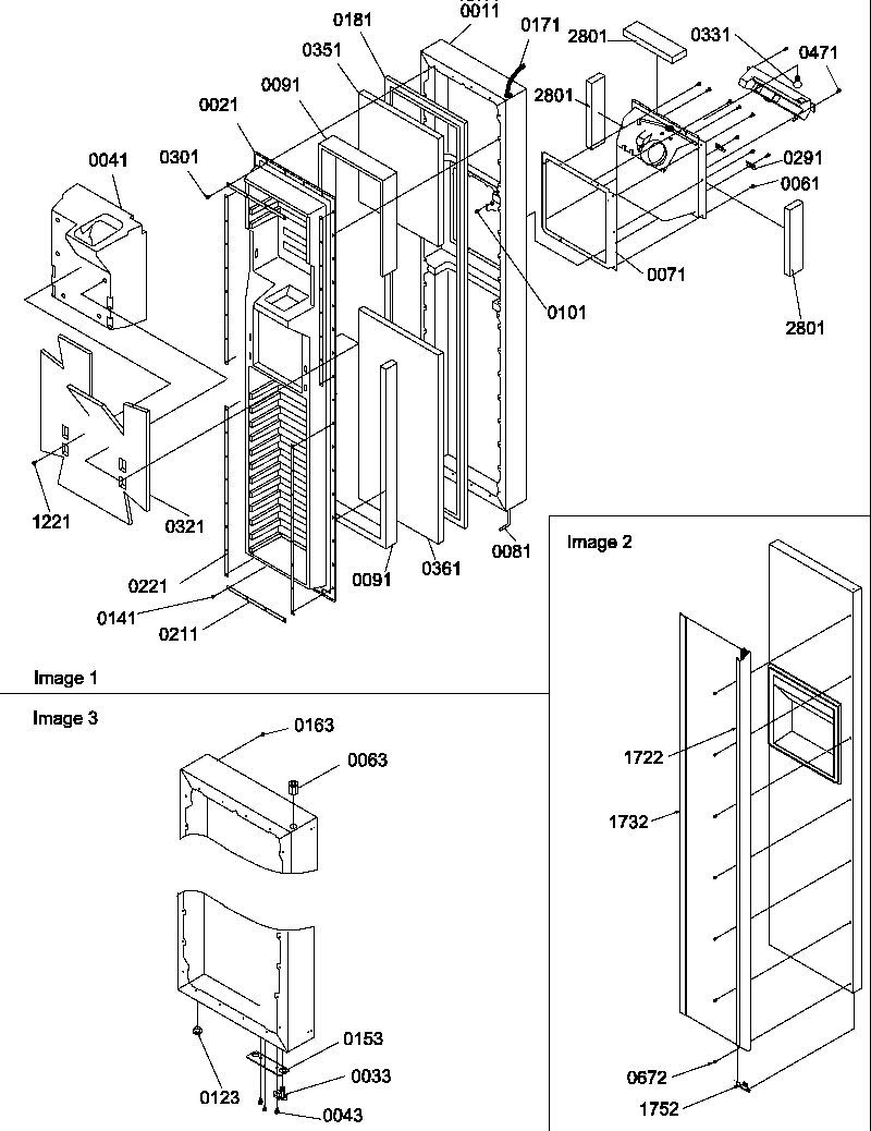 Amana SRDE528TBW-P1312602WW freezer door diagram