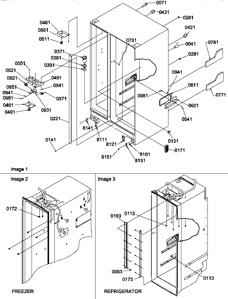Amana SRDE528TBW-P1312602WW cabinet parts diagram