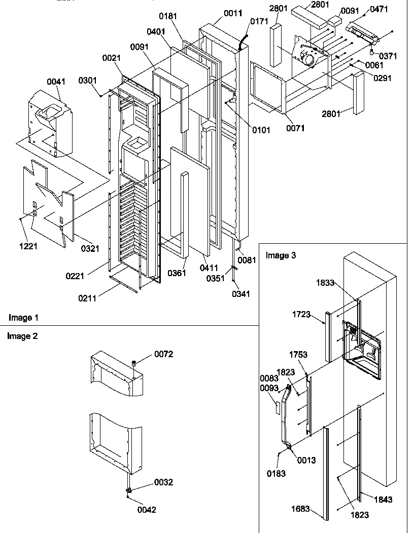 Amana SXD322L-P1313901WL freezer door diagram