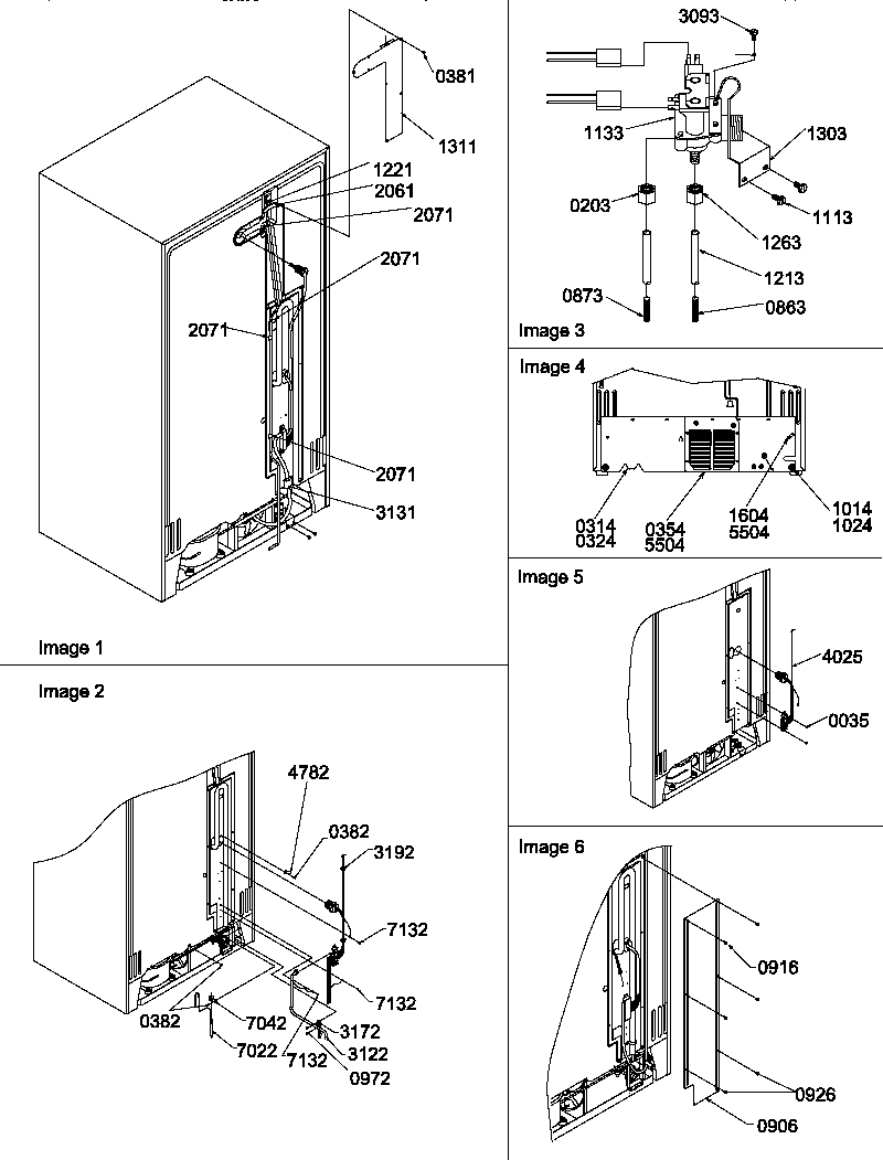 Amana SXD322L-P1313901WL cabinet back diagram