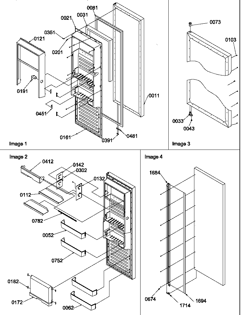 Amana SRD522TW-P1313301WW refrigerator door diagram