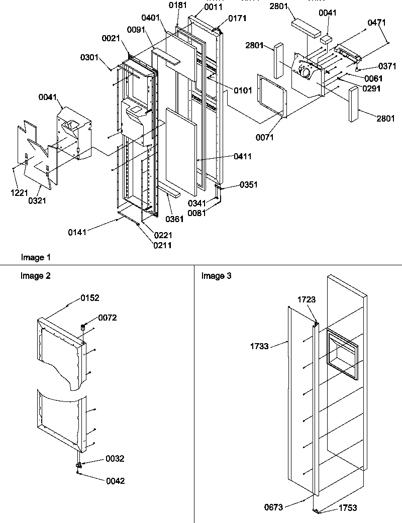 Amana SRD522TW-P1313301WW freezer door diagram