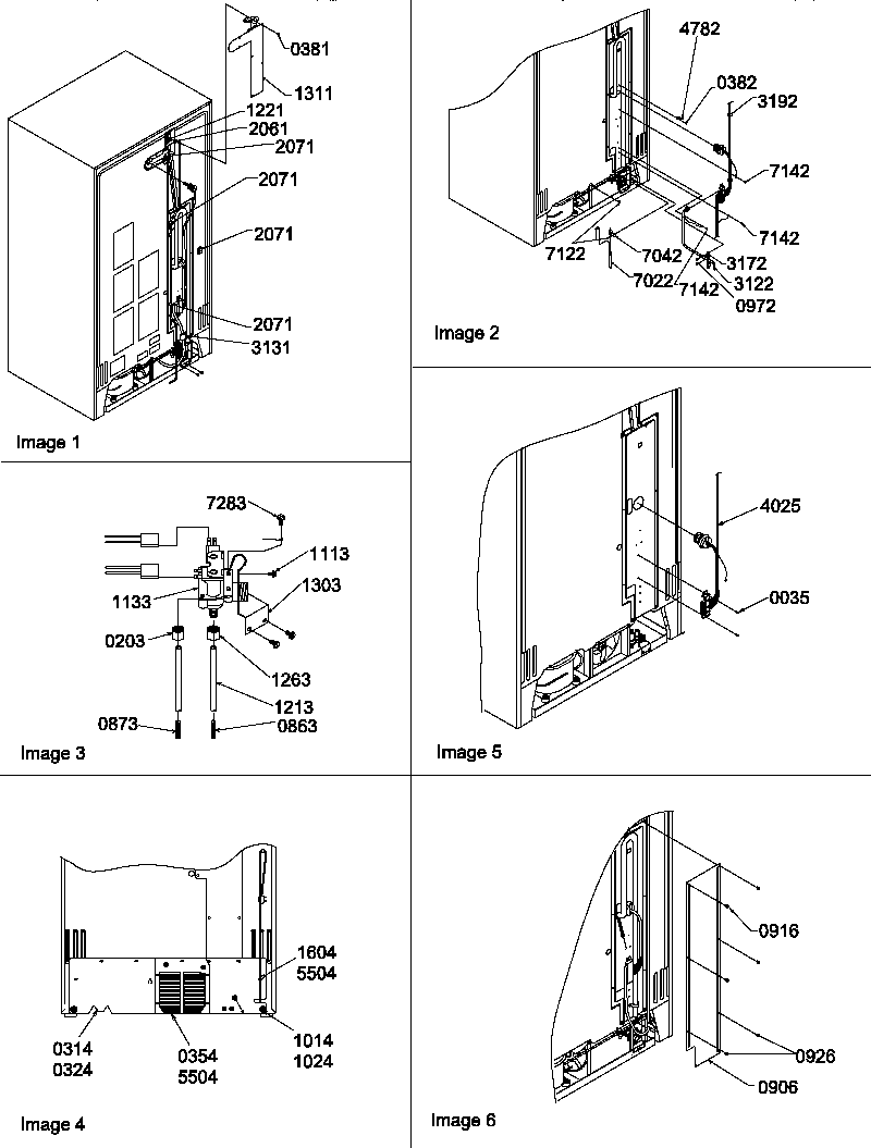 Amana SRD522TW-P1313301WW cabinet back diagram