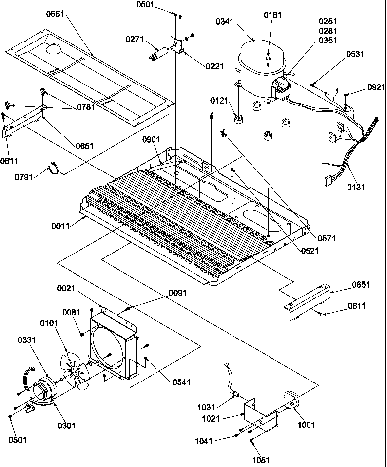 Amana SRD522TW-P1313301WW machine compartment diagram